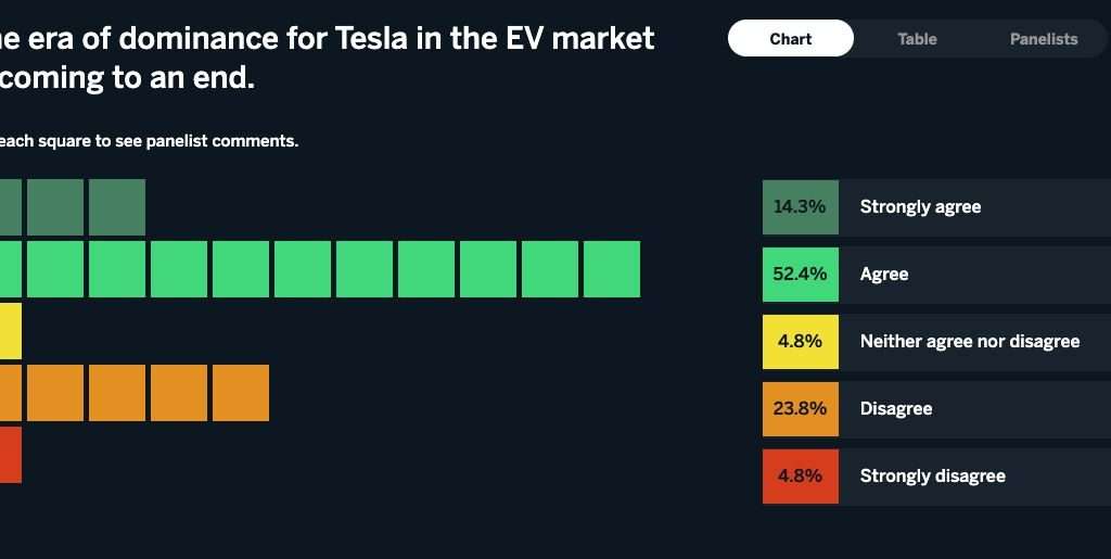 Opinions on Tesla's electric cars market