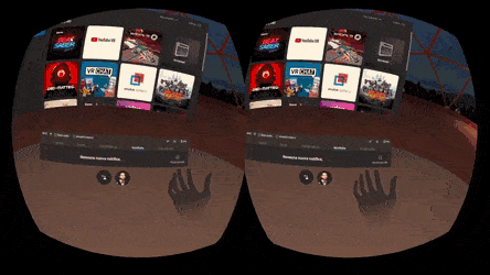 VR glasses view
